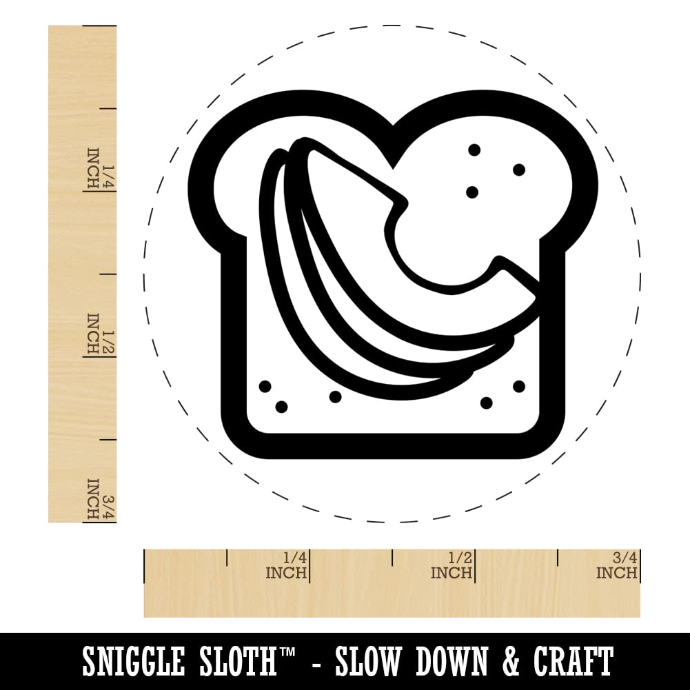 Avocado Toast Self-Inking Rubber Stamp - 3/4 Inch Small Craft Stamp for Planners, Journals, DIY Scrapbooking & Card Making - Black Ink Stamper