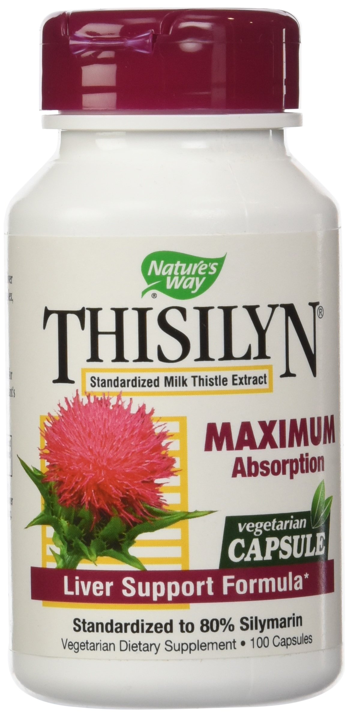 Nature's Way Thisilyn Milk Thistle Extract 100 Capsules - Supports Liver Health & Detox, Herbal Supplement for Digestive Wellness & Cleansing