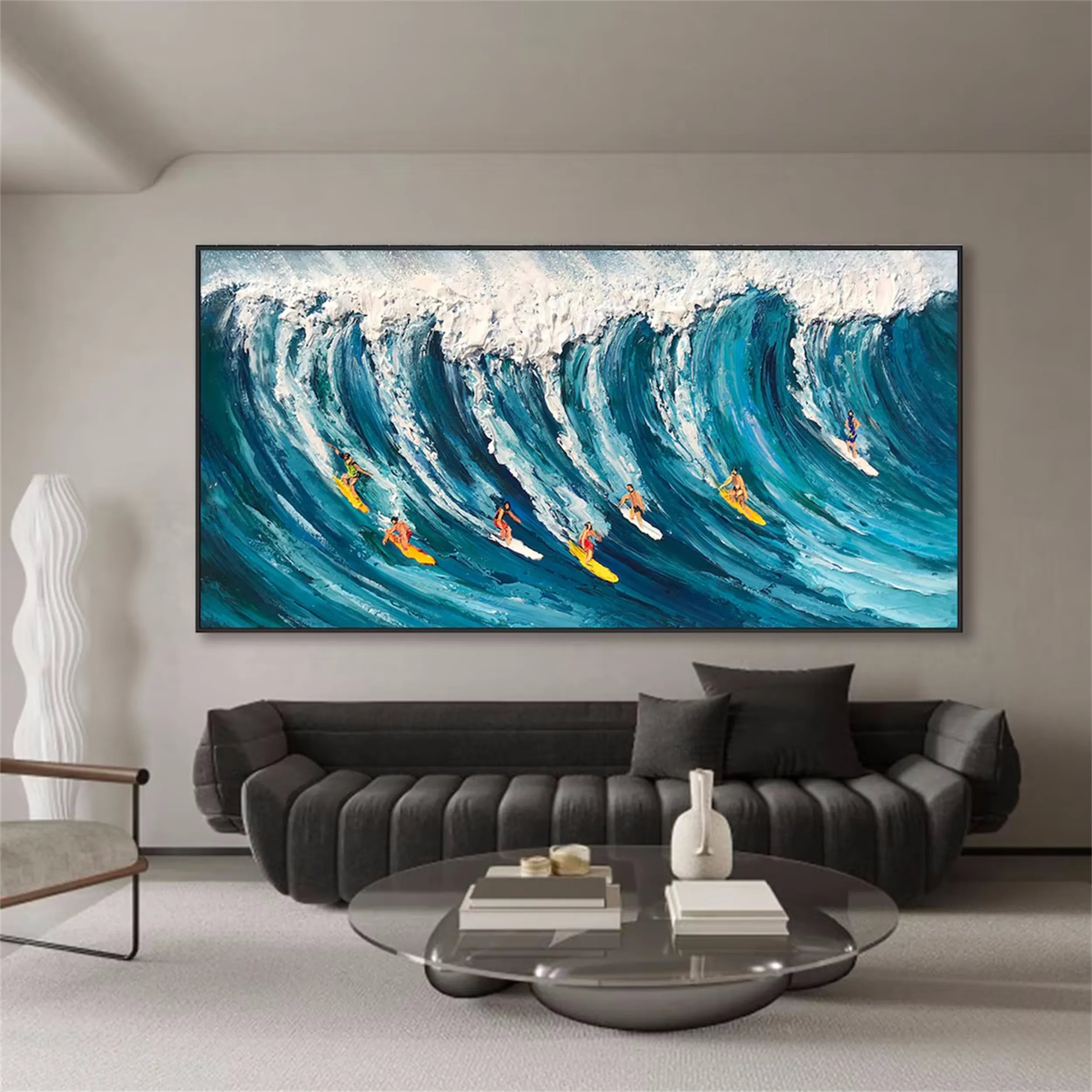 Ocean and Sky Painting #OS122 - Stunning Seascape Wall Art for Home & Office Decor - Perfect for Living Room, Bedroom, or Office Spaces