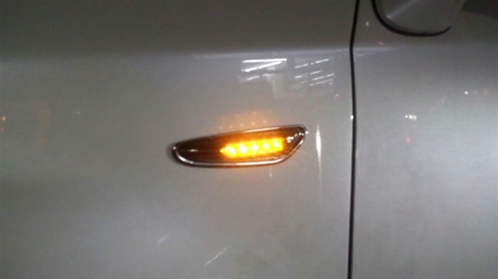 Euro Clear Lens Amber Full LED Front Side Marker Light Kit for BMW 1 3 5 Series - Upgrade Your Car's Style & Visibility for Night Driving