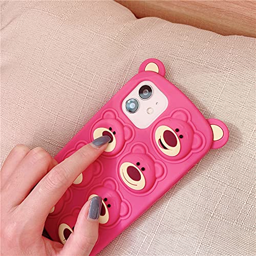 Soft Silicone Phone Case for Apple iPhone 7/8/6/6S Plus - Cute Lotso Huggin Bear from Toy Story | Shockproof Protective Cover | Perfect Gift for Girls, Kids & Disney Fans | Great for School, Travel & Everyday Use