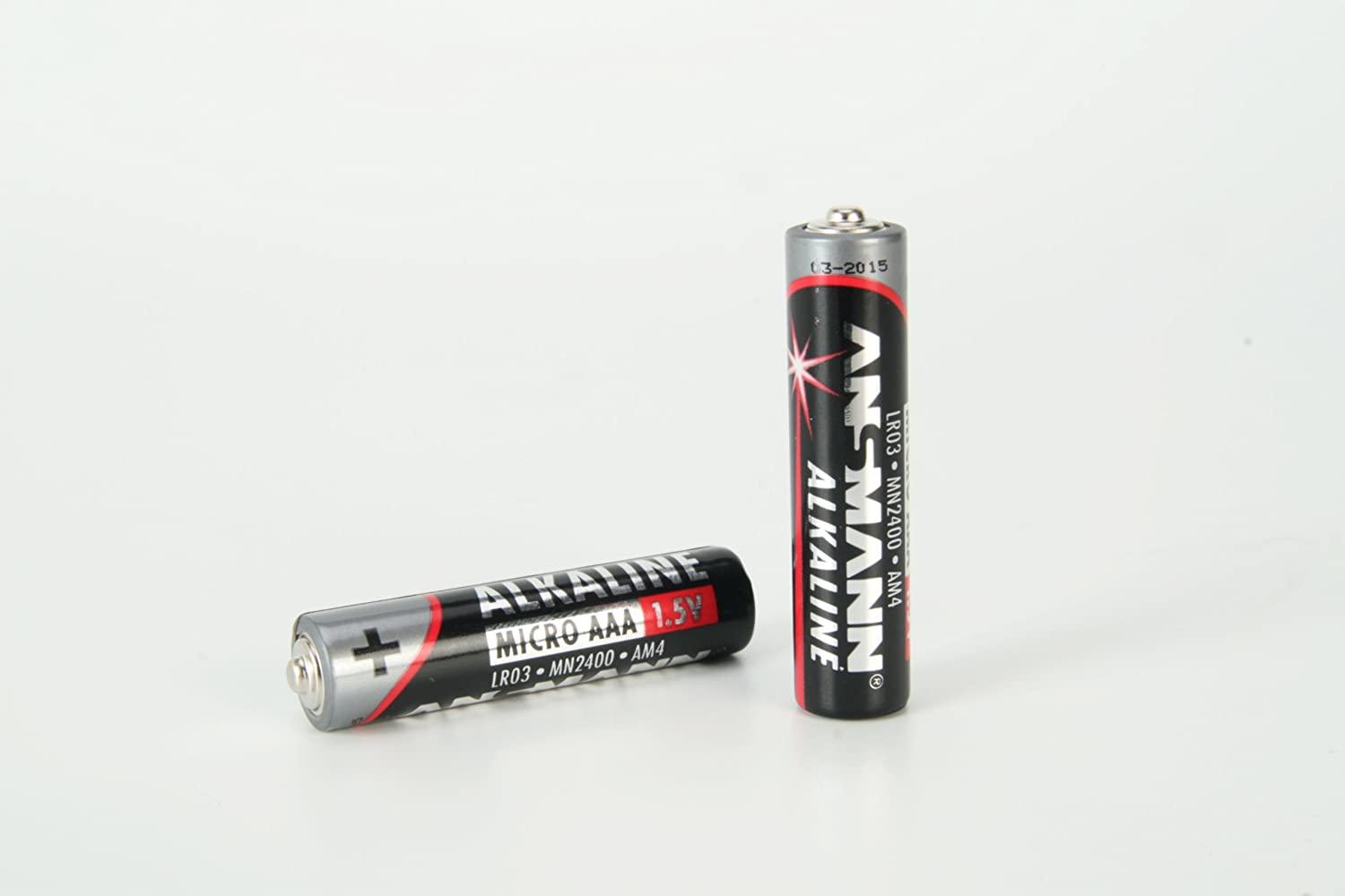 Ansmann Red Line AAA Alkaline Batteries 4 Pack - Long Lasting Power for Remote Controls, Toys, Flashlights & Electronic Devices