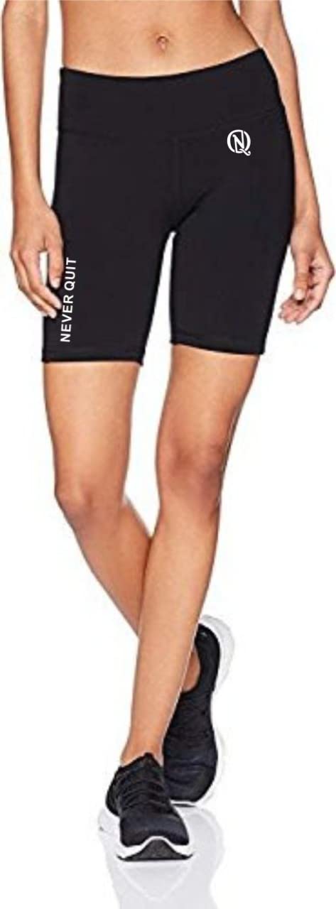 NEVER QUIT Women's Dri-FIT Compression Workout Shorts - Moisture Wicking & Breathable for Running, Yoga & Gym Training