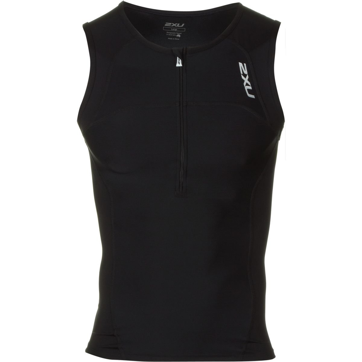 2XU Men's Elite Compression Tri Singlet - High-Performance Triathlon Top for Running, Cycling & Swimming - Moisture-Wicking & Breathable for Endurance Training & Racing