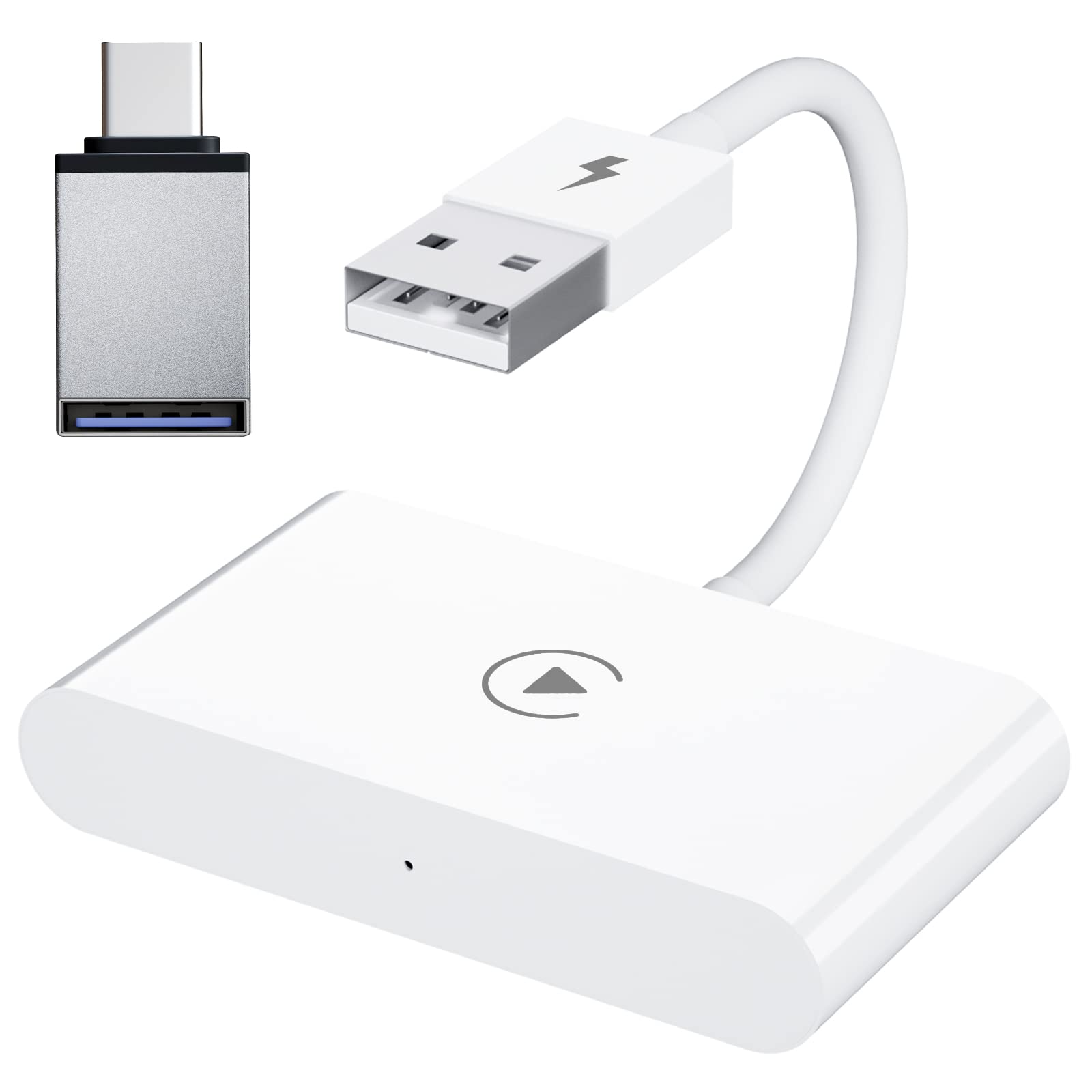 Wireless CarPlay Adapter 2023 - Plug & Play Apple CarPlay Dongle for iPhone 6 & iOS 10+, Converts Wired to Wireless CarPlay - Fast & Easy Setup for Factory Wired Cars - Perfect for Commuting, Road Trips & Hands-Free Driving