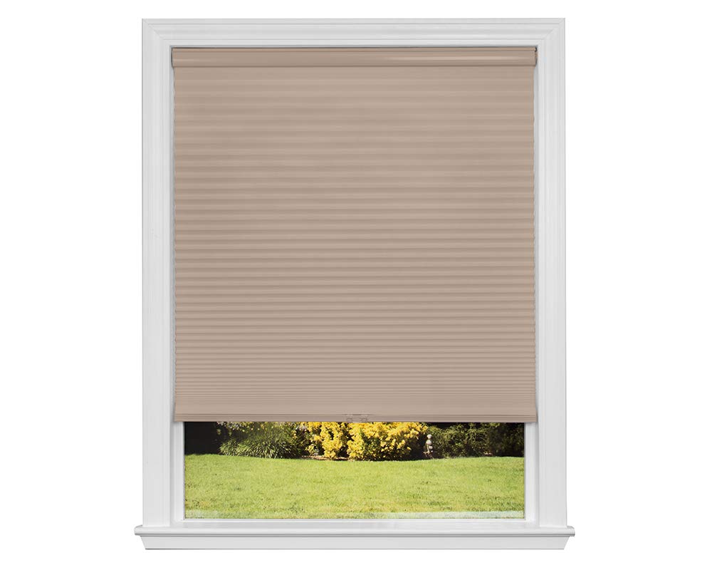 Artisan Select No-Tools Custom Cordless Cellular Blackout Shades - Khaki, 33.875