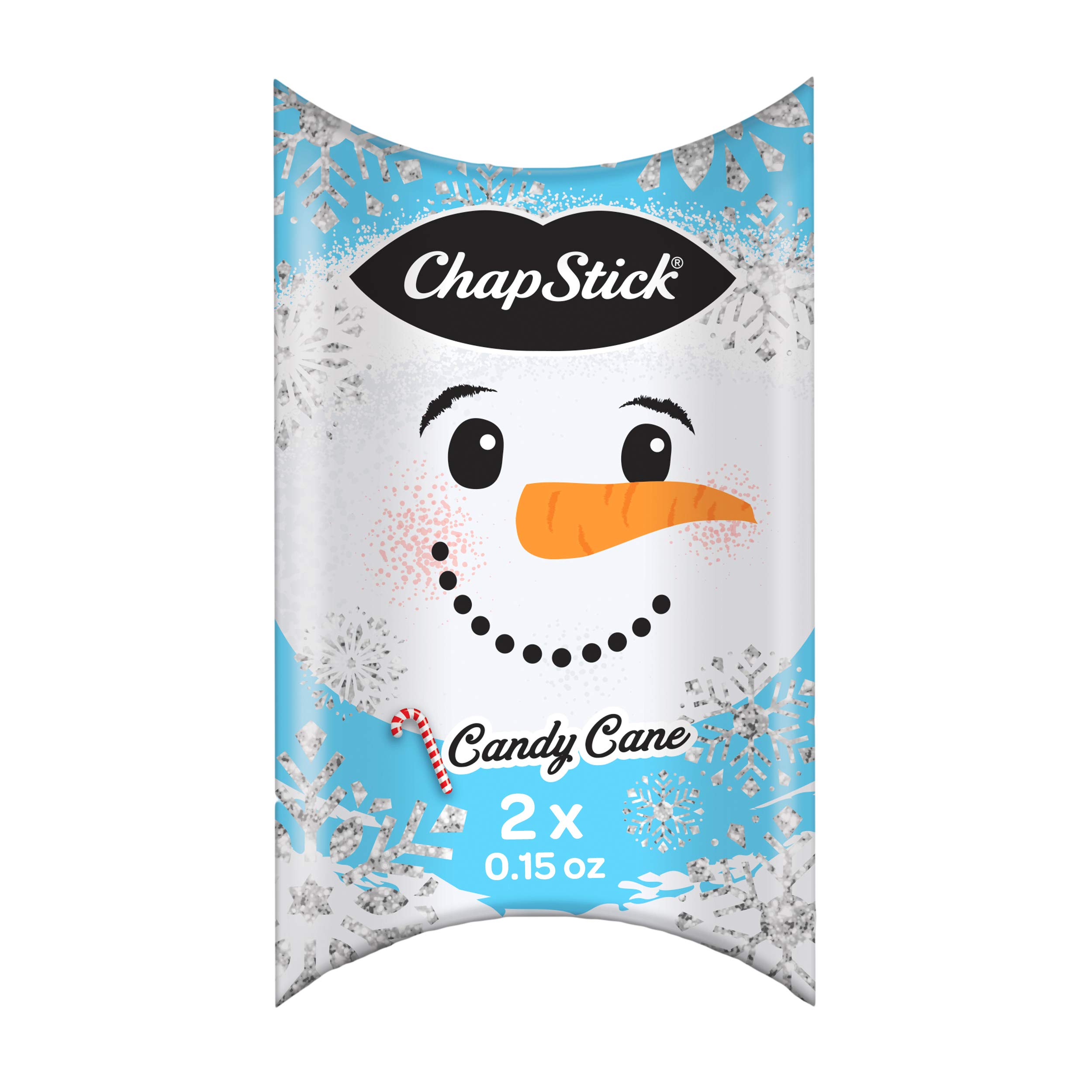 ChapStick Holiday Snowman Candy Cane Lip Balm Gift Set - 3 Pack Moisturizing Lip Care for Dry Lips - Perfect Christmas Stocking Stuffer & Winter Essential