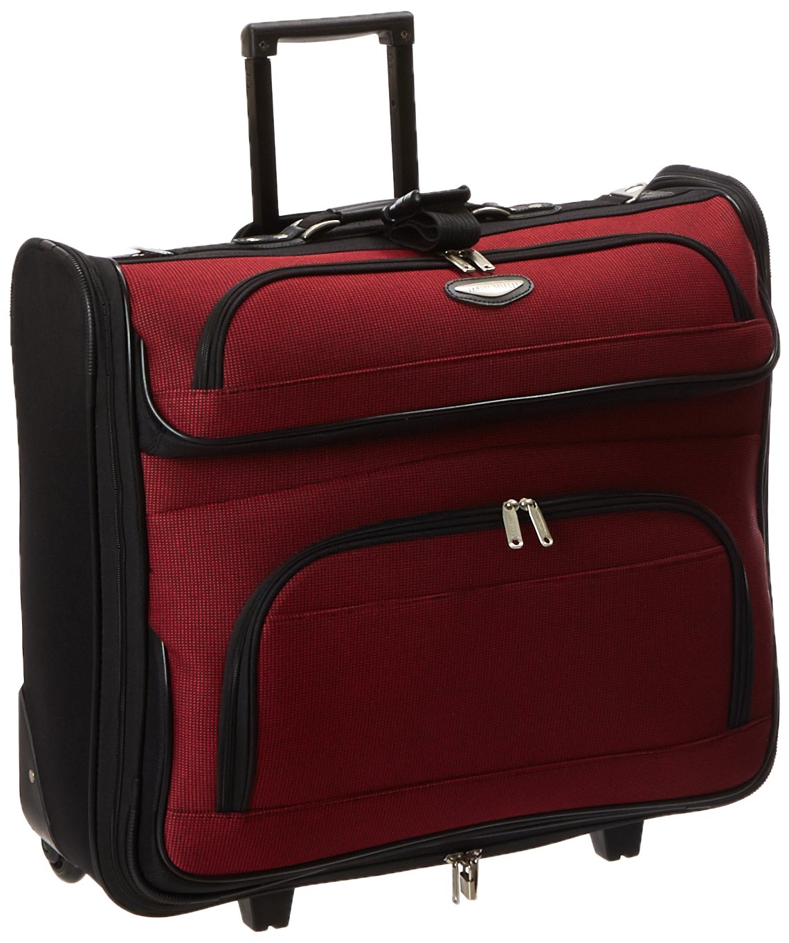 Travel Select Amsterdam Business Rolling Garment Bag - Red Carry-On Luggage for Business Trips & Formal Wear | Perfect for Air Travel, Weddings & Corporate Events