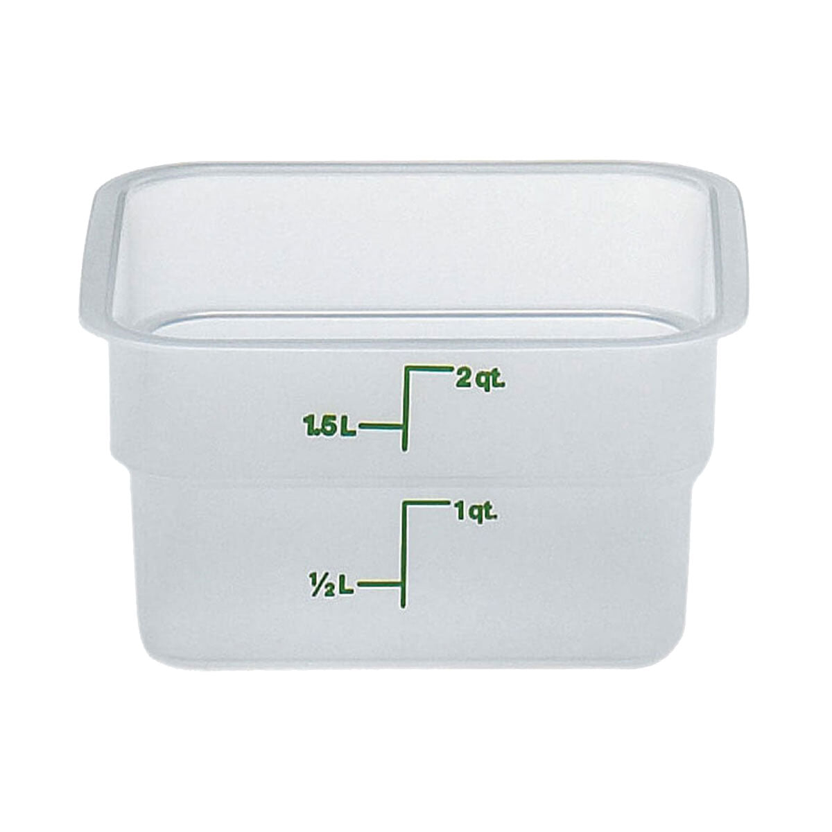Cambro 2SFSPP190 CamSquare 2 Quart Translucent Food Storage Container - Perfect for Meal Prep, Restaurant Use & Home Kitchen Organization