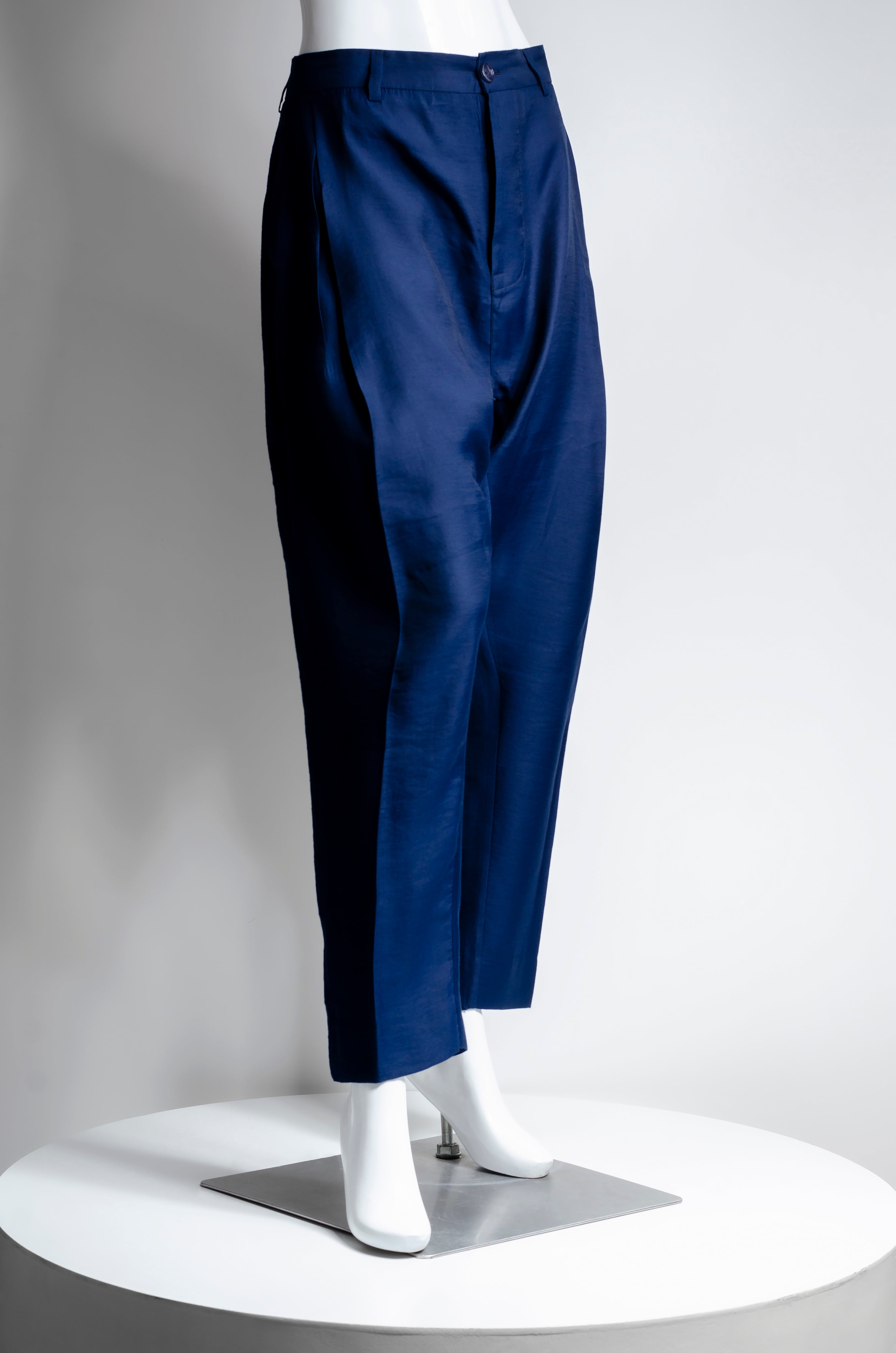 Premium Navy Blue Men's Dress Pants - Slim Fit Business Casual Trousers for Office, Wedding & Formal Events