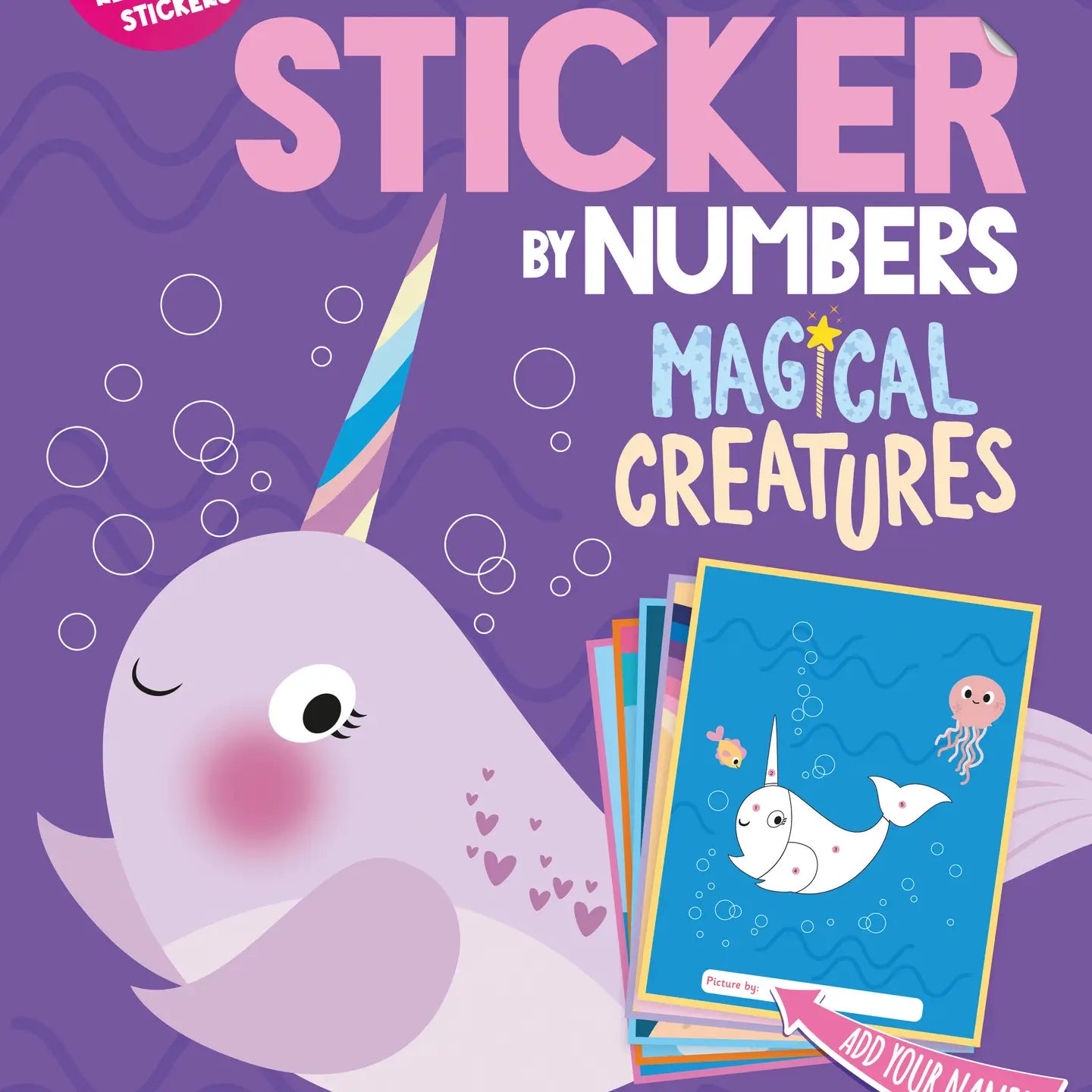 My First Sticker By Numbers: Magical Creatures Activity Book for Kids - Unicorns, Dragons & Fantasy Sticker Art for Creative Play & Learning