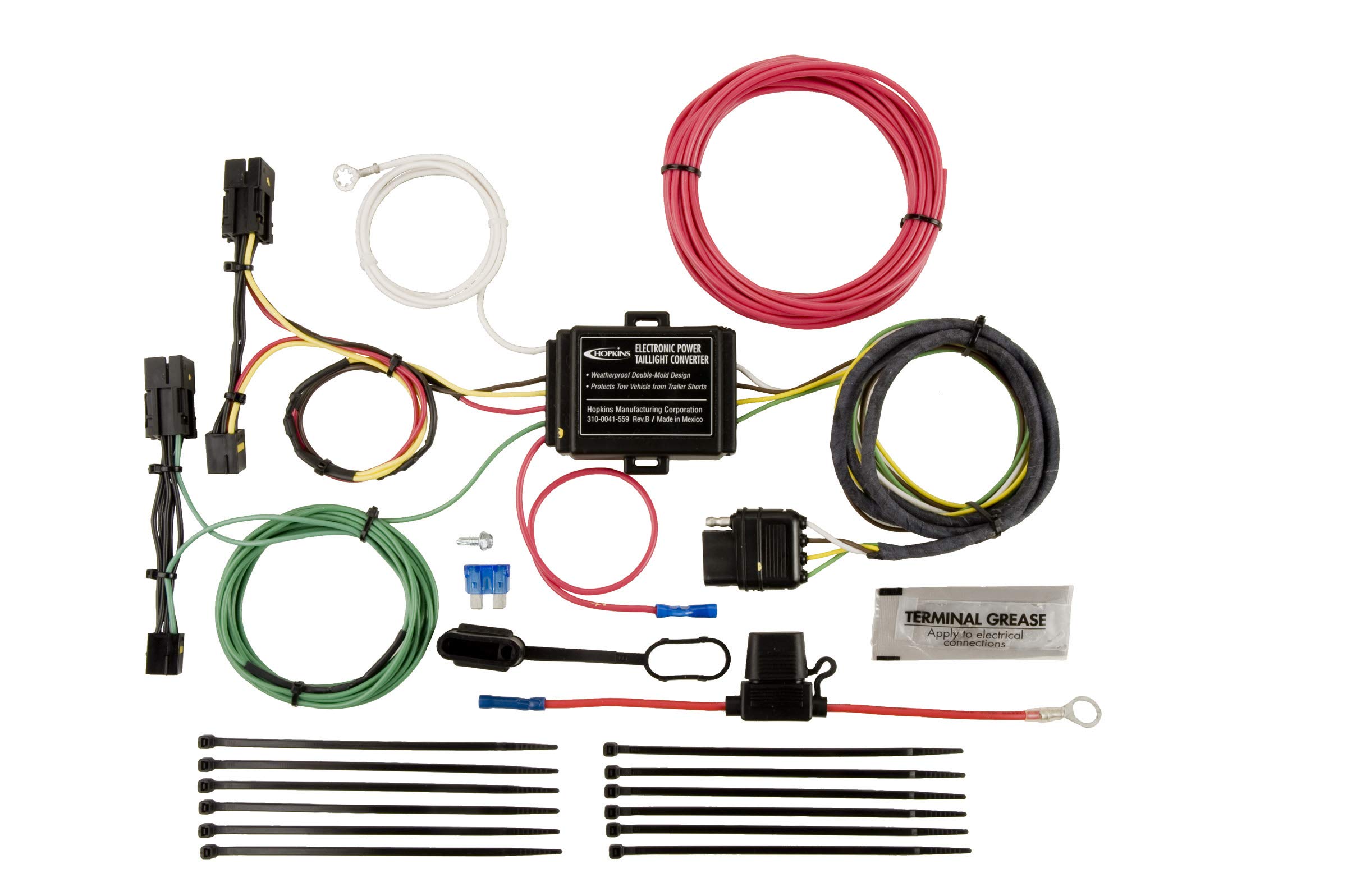 Hopkins 11141304 Vehicle Wiring Kit - Heavy Duty 7-Way Trailer Connector for Trucks, SUVs & RVs - Perfect for Towing Trailers, Campers & Boat Hauling