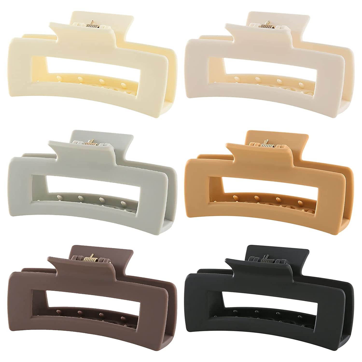 6 Pack Matte Hair Claw Clips for Women - 4.1