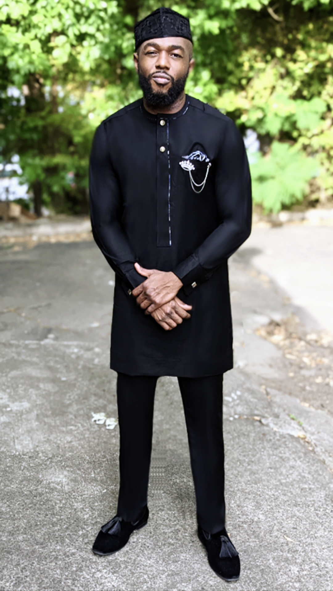 Ansah Black African Senator Dashiki Suit and Pants Set for Men - Traditional African Formal Wear | Perfect for Weddings, Cultural Events & Special Occasions