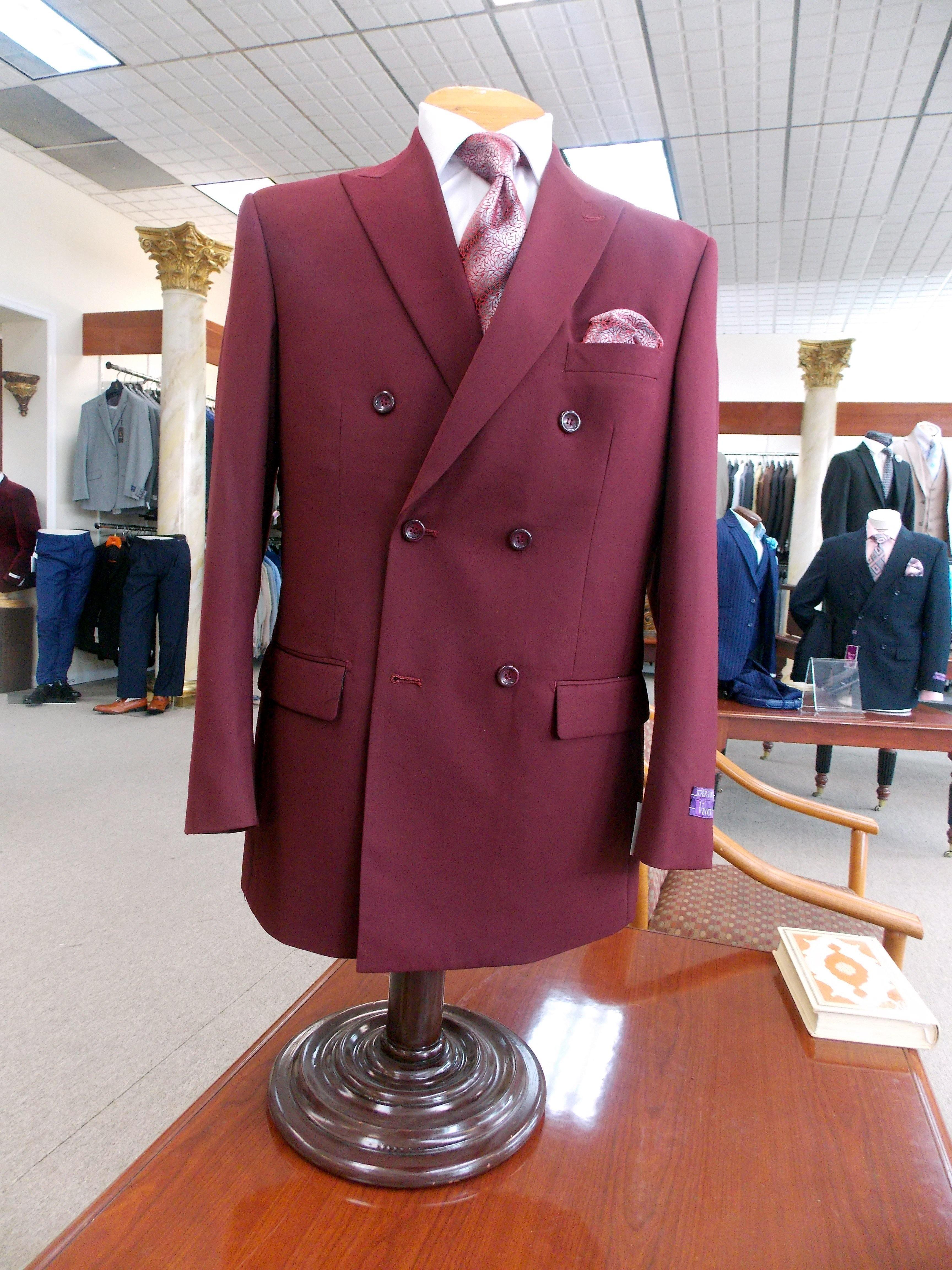 Elegant Burgundy Double Breasted Regular Fit Suit for Men - Perfect for Weddings, Business Meetings & Formal Events