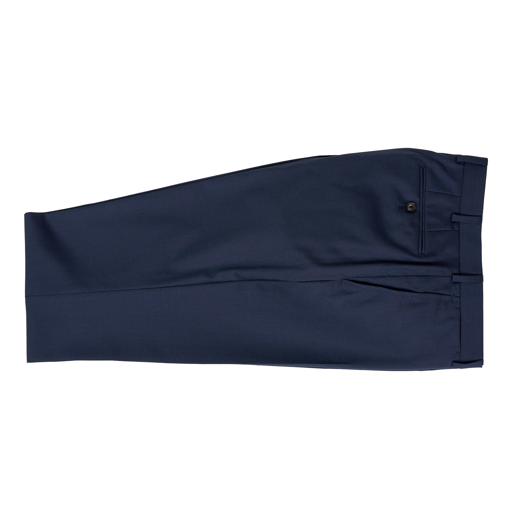 Premium HENRY SARTORIAL Flat Front Wool Dress Pants for Men - French Blue - Regular Fit - Business Casual & Office Wear