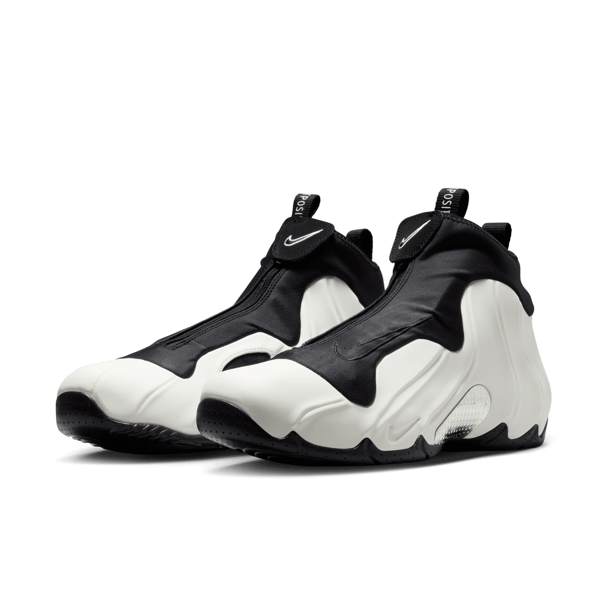 Nike Air Flightposite QS Sail/Black Basketball Shoes - High-Performance Cushioning & Support for Men's Indoor/Outdoor Play