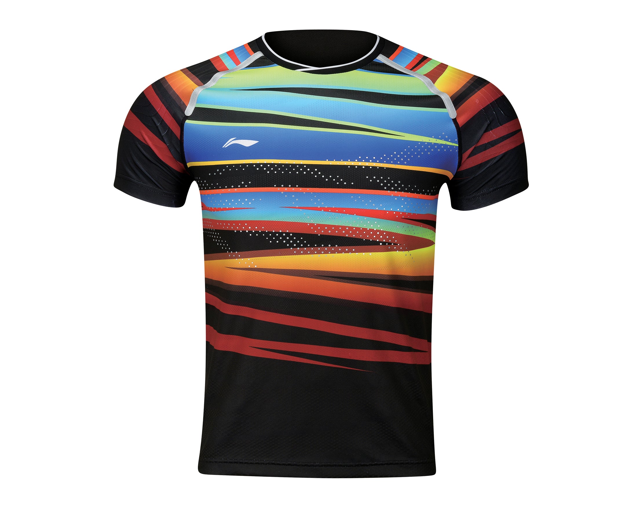 Li Ning Men's Slim Fit Short Sleeve T-Shirt - Breathable Cotton Tee for Casual Wear & Gym Workouts (Black, AAYM067-2) | Perfect for Everyday Fashion & Sports Activities
