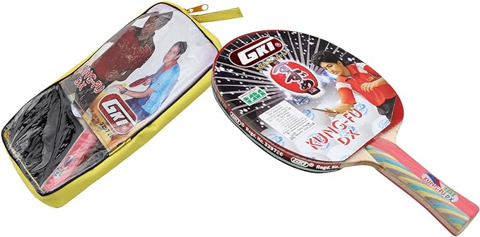 GKI Kung Fu DX Table Tennis Racket - Professional Ping Pong Paddle with High Performance Rubber - Perfect for Tournaments, Training & Home Play