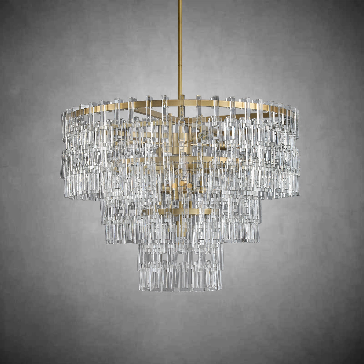 Melody K9 Crystal Tiered Round Chandelier - Modern Ceiling Light Fixture for Living Room, Bedroom, Kitchen Island Dining Area - Elegant Lighting for Home Decor & Wedding Venues