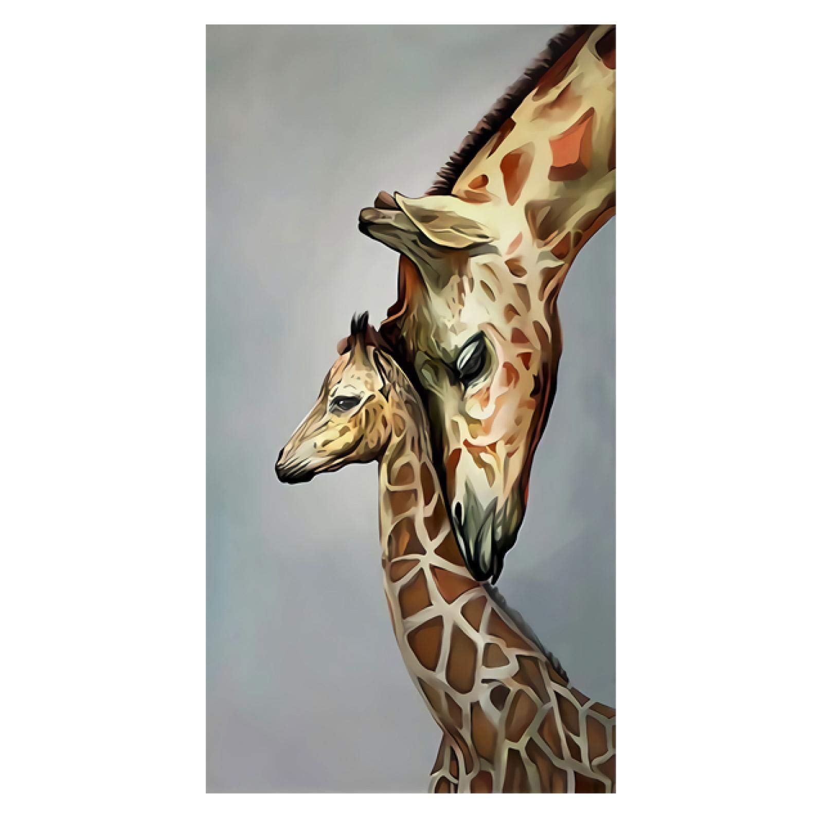 Abstract Cartoon Deer Framed Wall Art Poster - Modern Home Decor Canvas Print 50x100cm, Stretched & Ready to Hang - Perfect for Living Room, Bedroom, or Office Decoration