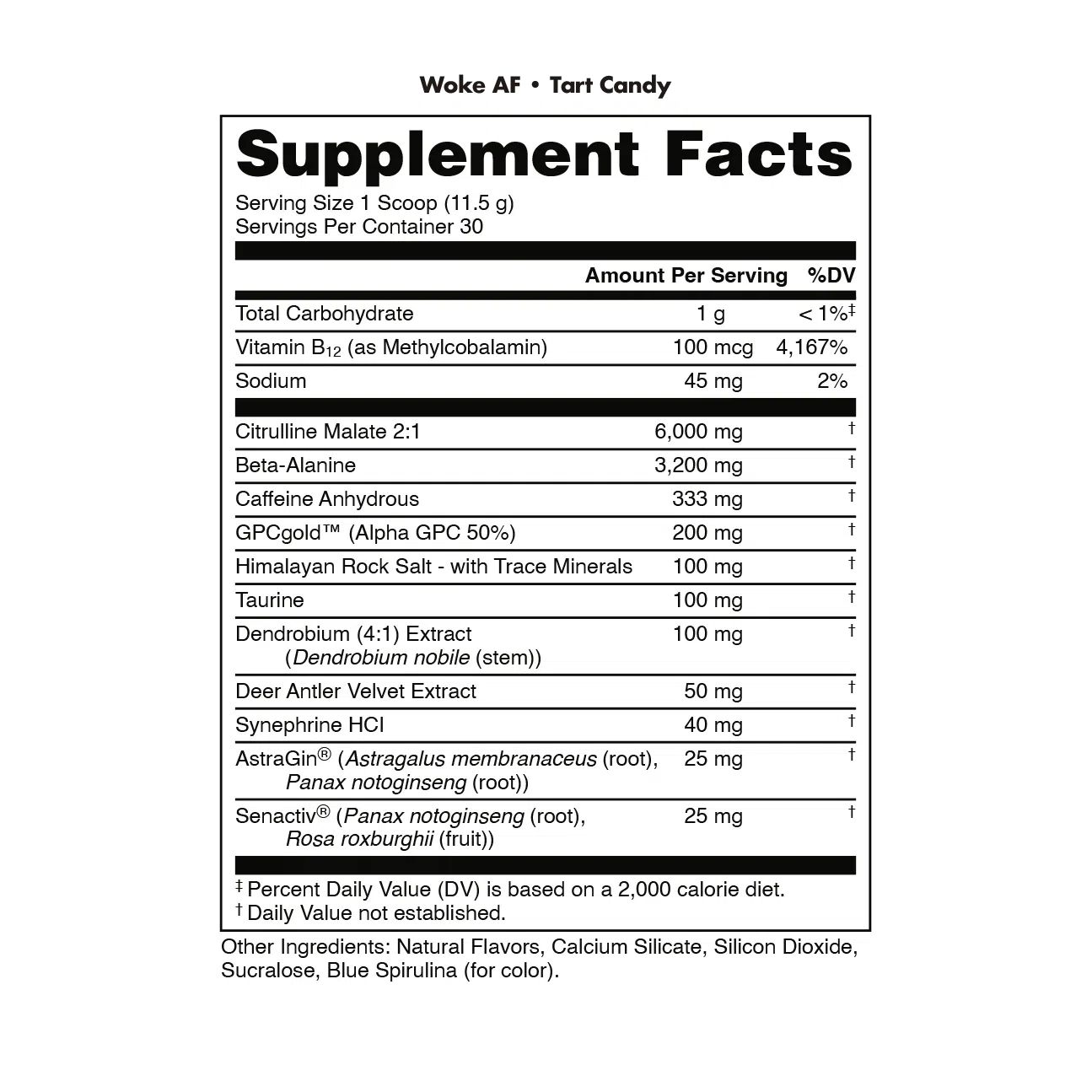 Bucked Up WOKE AF Pre-Workout Supplement - New Year's Limited Edition for Energy & Focus - Perfect for Gym, Fitness & Bodybuilding Training