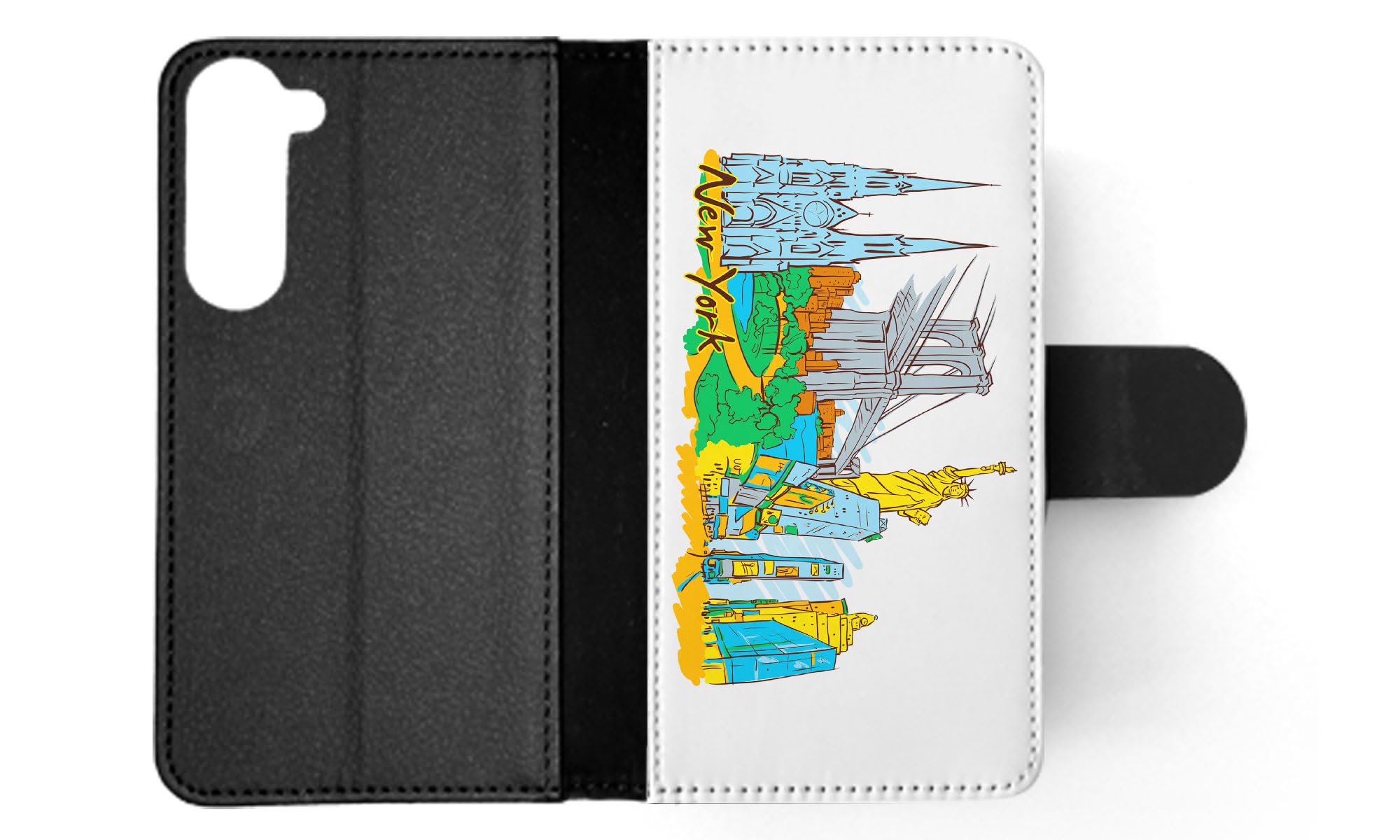 Premium Flip Wallet Phone Case for Samsung Galaxy S23+ Plus | Foxercases New York USA | Slim Protective Cover with Card Slots | Perfect for Business, Travel & Everyday Use
