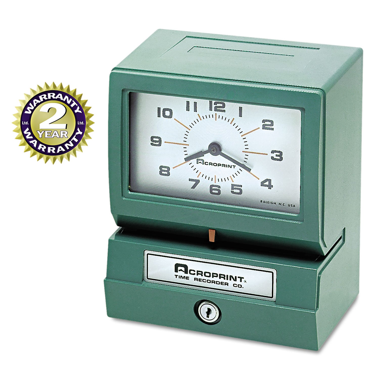 Acroprint® Model 150 Heavy Duty Time Clock - Automatic Punch Card Machine with Month/Date/12-Hour Time Stamp - Green | Ideal for Office Time Tracking, Employee Attendance & Payroll Management