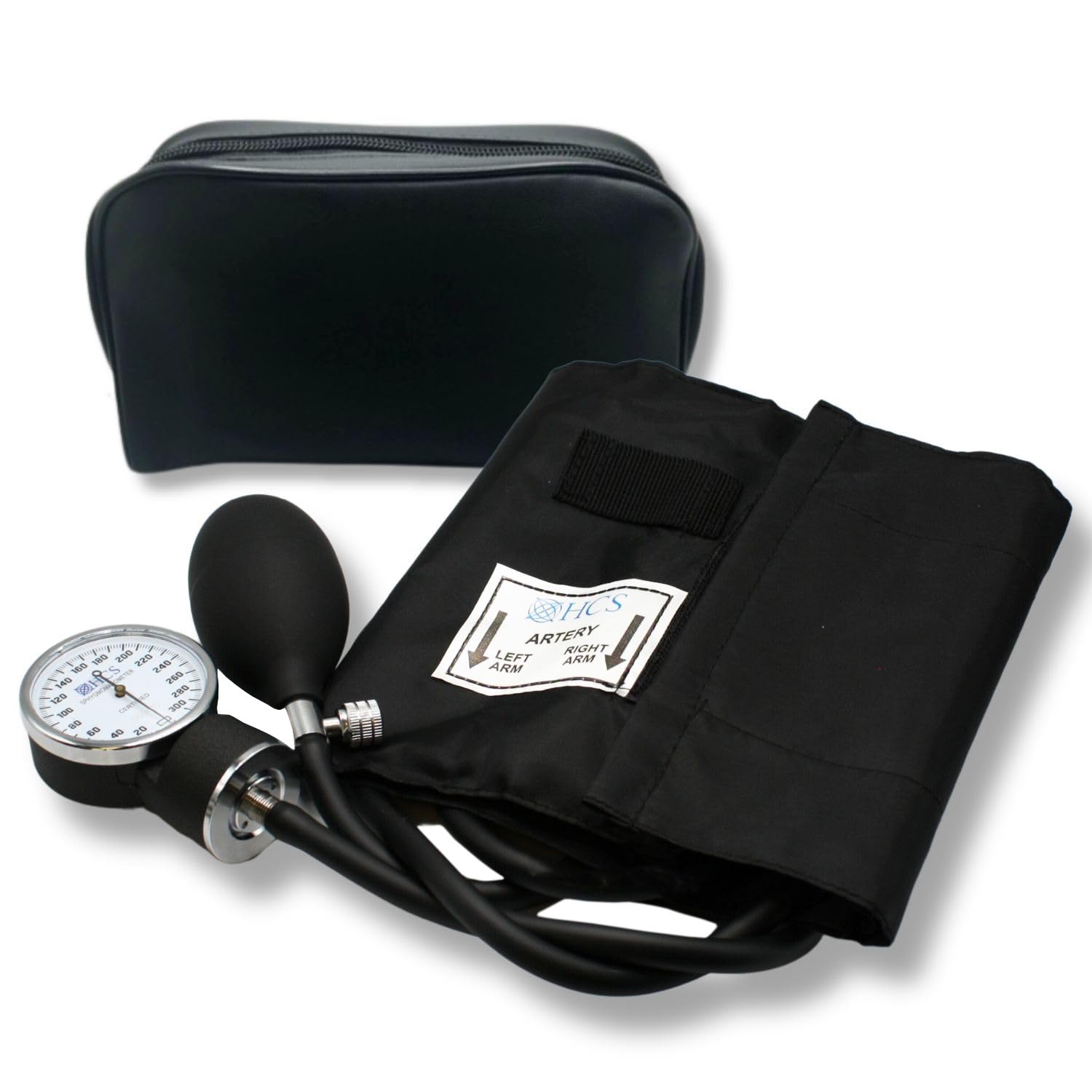 Extra Large Blood Pressure Cuff for Adults - XL Manual BP Monitor Arm Cuff with Aneroid Sphygmomanometer - Medical Grade Home Use & Elderly Care - Includes Carrying Case - Ideal for Home Health Monitoring and Senior Care