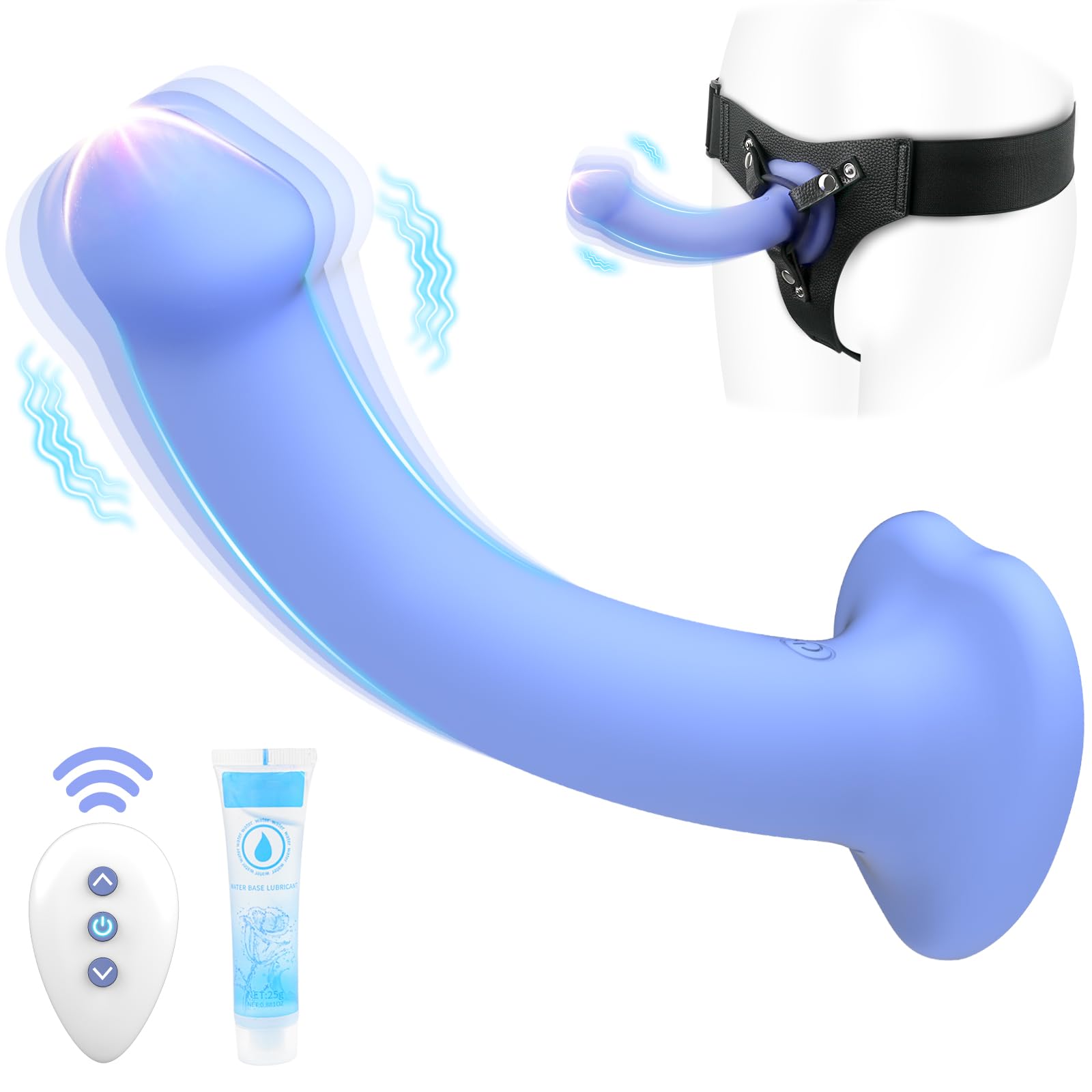 Premium Adjustable Strap-On Dildo for Women - Remote Control Silicone Harness Vibrator for Hands-Free Play | Lesbian Couples, BDSM, Role Play & Solo Pleasure