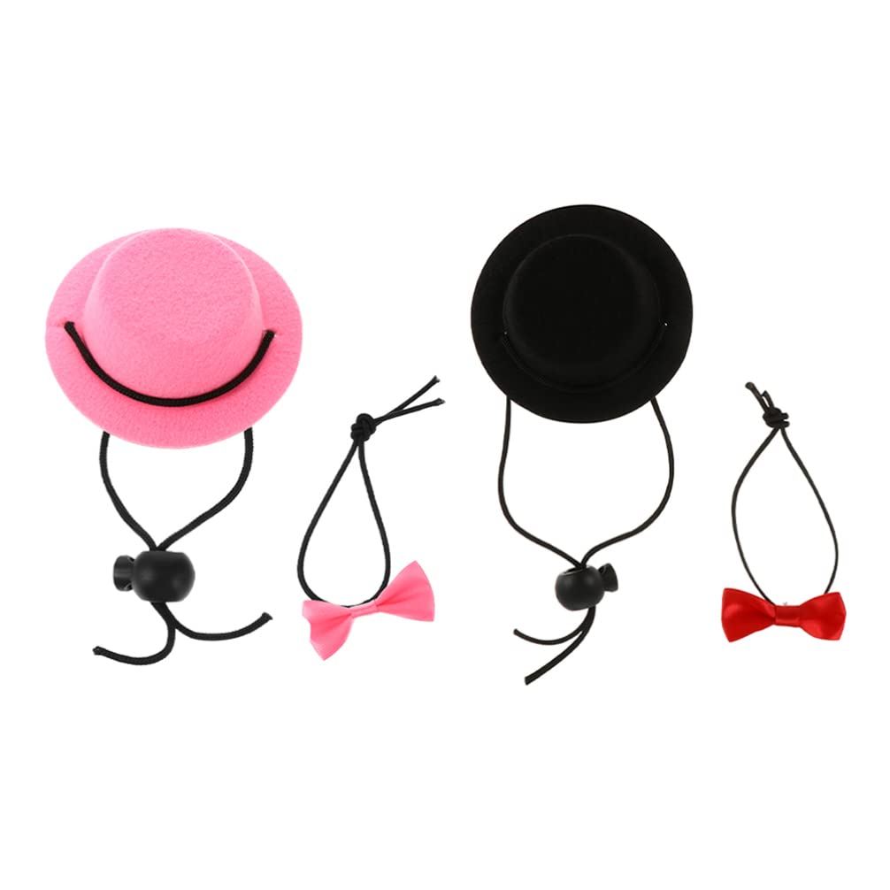 Funny Pet Costume Set - Tiny Party Hats & Necktie for Small Animals - Perfect for Parties & Photos