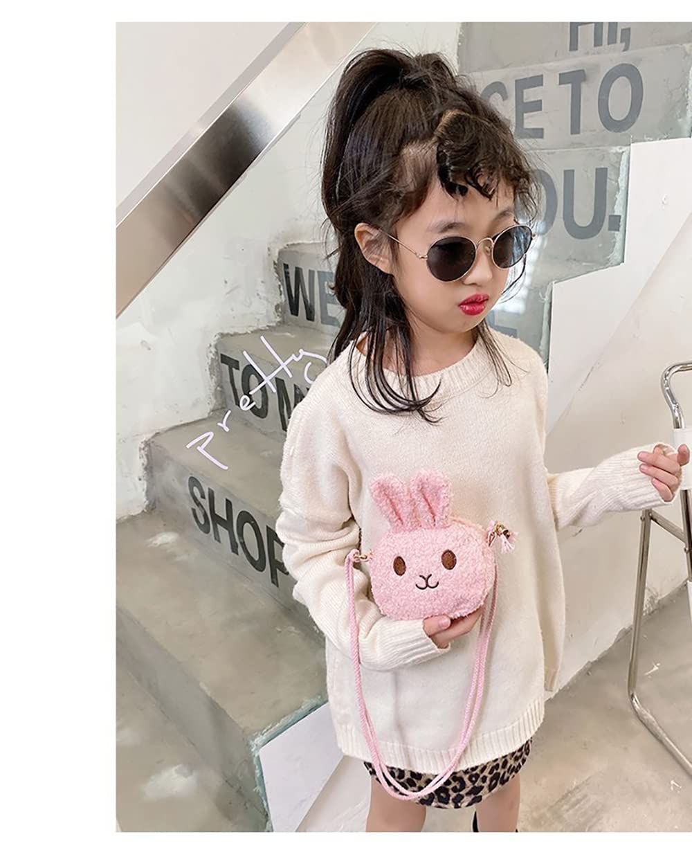 SYGA Kids Girls Bunny Rabbit Cat Cartoon Messenger Bag - Cute Small Shoulder Purse for School, Travel & Daily Use