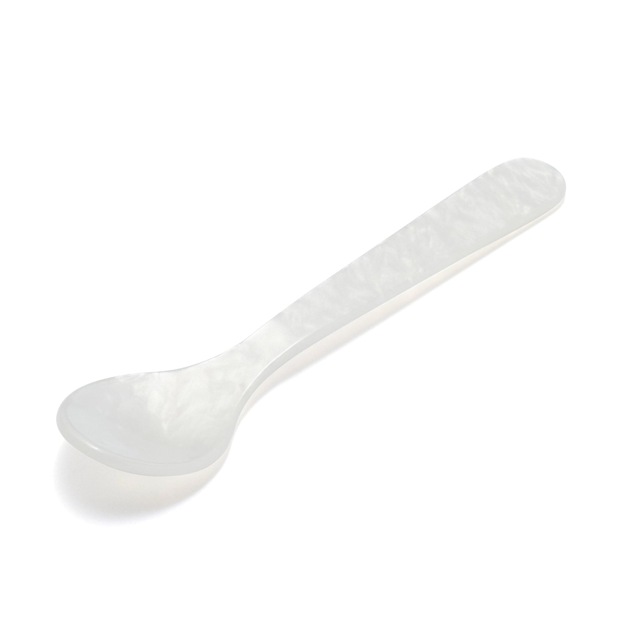 Elegant White Marble Dessert Spoon Set - Premium Stoneware Cutlery for Cakes, Ice Cream & Desserts - Perfect for Parties, Weddings & Home Dining