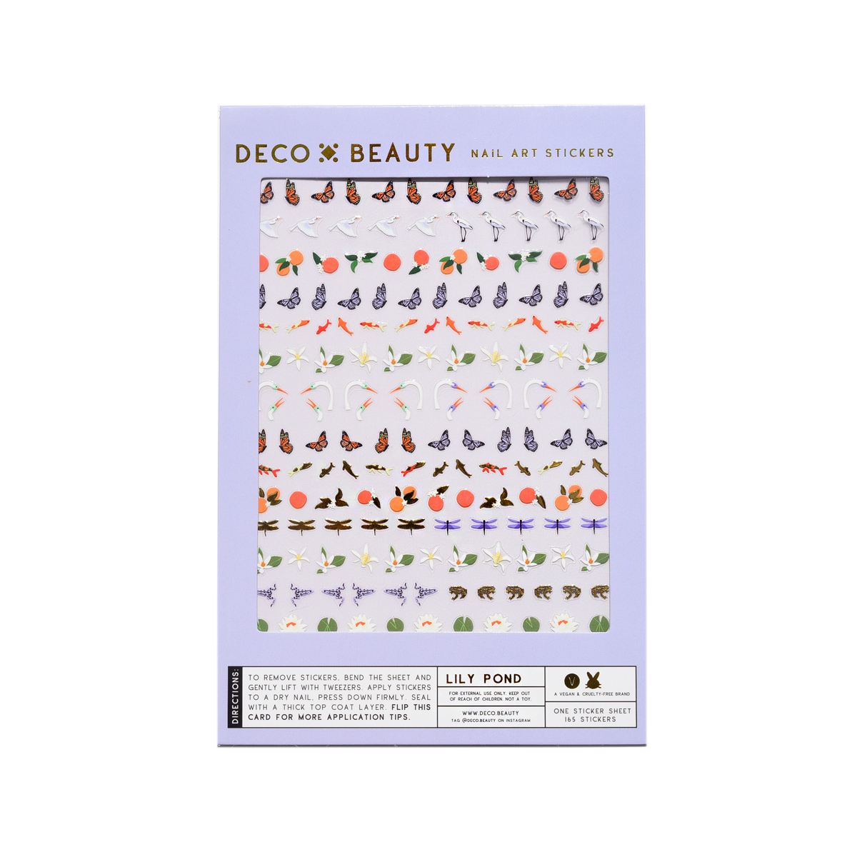 Beautiful Lily Pond Nail Art Stickers - Waterproof & Long-Lasting Nail Decals for DIY Manicures - Perfect for Parties, Weddings & Everyday Wear
