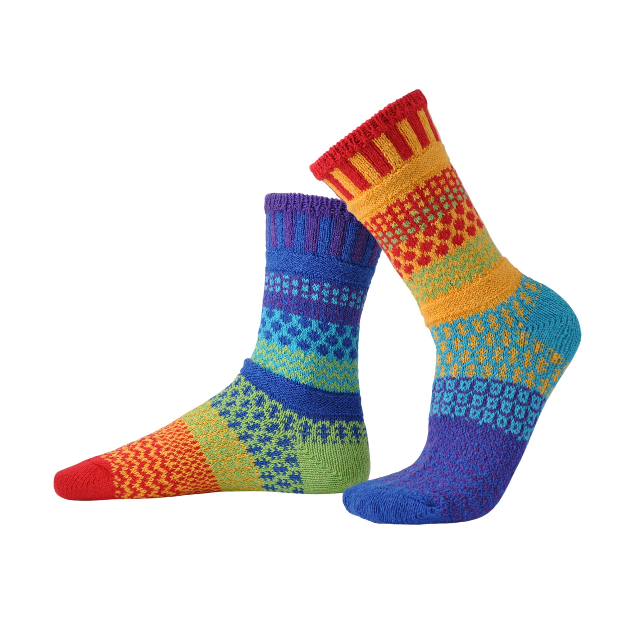 Solmate Socks - Fun Mismatched Crew Socks for Women & Men | Comfortable Cotton Socks for Everyday Wear, Gifts & Unique Fashion Statement
