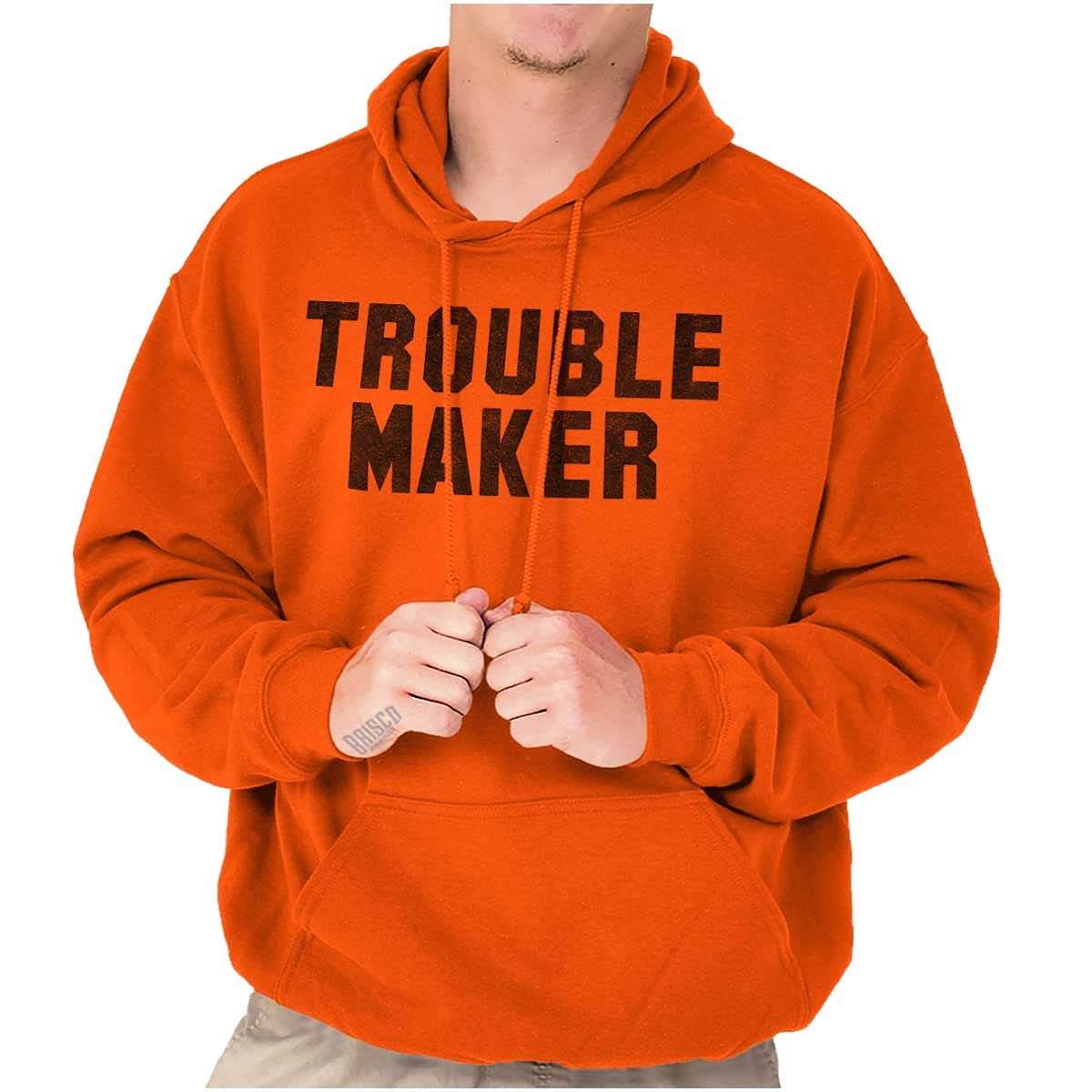 Brisco Brands Trouble Maker Rebel College Party Hoodie Sweatshirt for Women & Men - Comfortable Pullover for Casual Wear, Street Style & Campus Fashion