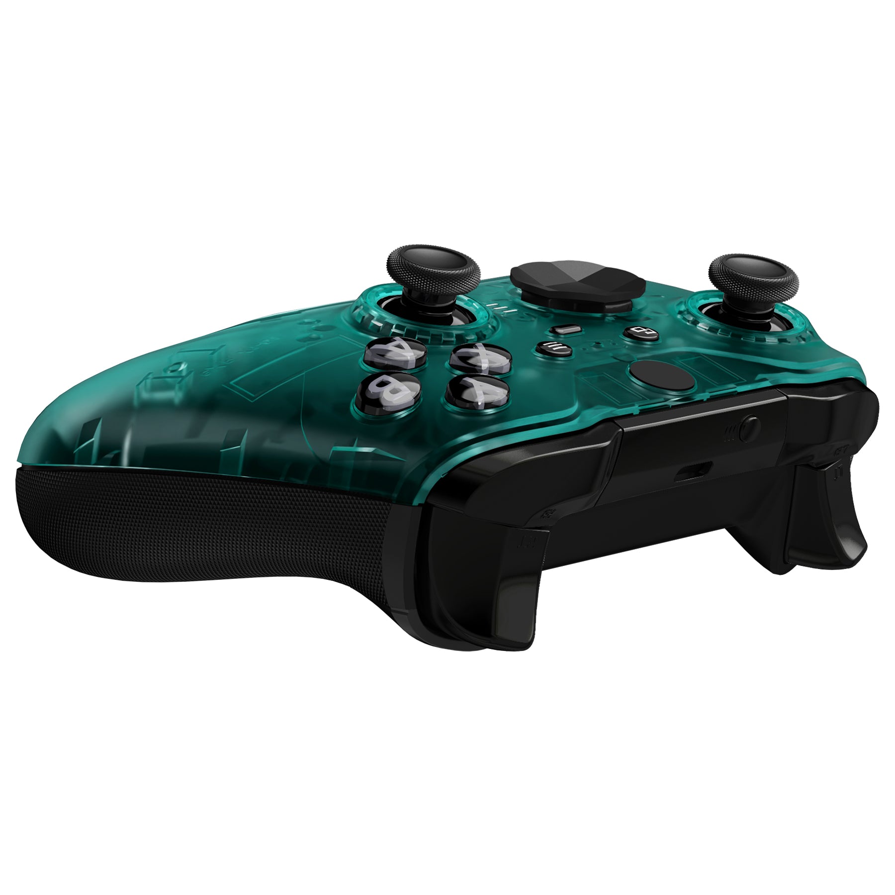 eXtremeRate Emerald Green Faceplate Cover & Front Housing Shell Replacement Kit for Xbox One Elite Series 2 Controller (Model 1797 & Core) - Includes Thumbstick Accent Rings - ELM510 - Perfect for Gaming Enthusiasts & Custom Mods