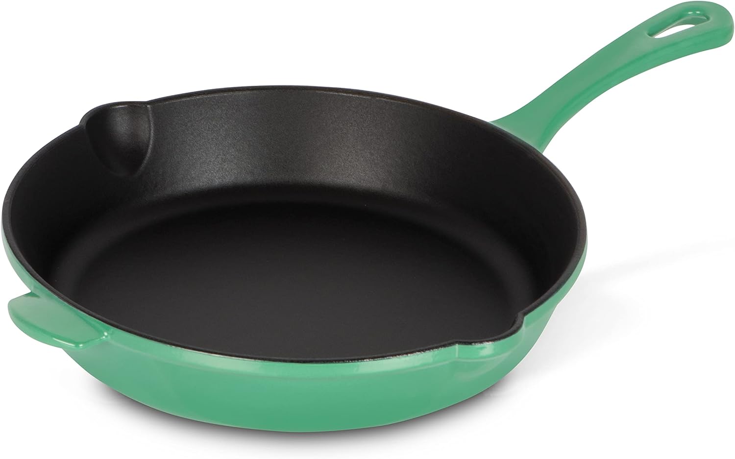 Cuisinart CI22 24SGNC 10-Inch (25cm) Cast Iron Skillet - Sea Green Nonstick Frying Pan for Stovetop, Oven & Grill - Perfect for Searing, Baking & Frying Steaks, Eggs & Pancakes