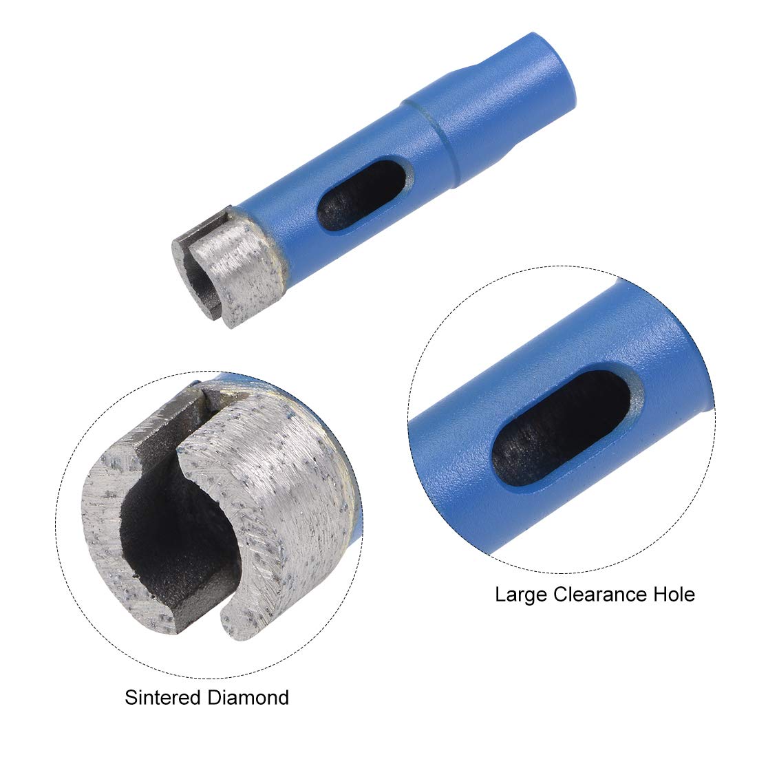 14mm Sintered Diamond Core Drill Bits for Angle Grinder - Dry/Wet Drilling Brick, Concrete, Block, Marble - Perfect for Masonry Work & Tile Installation
