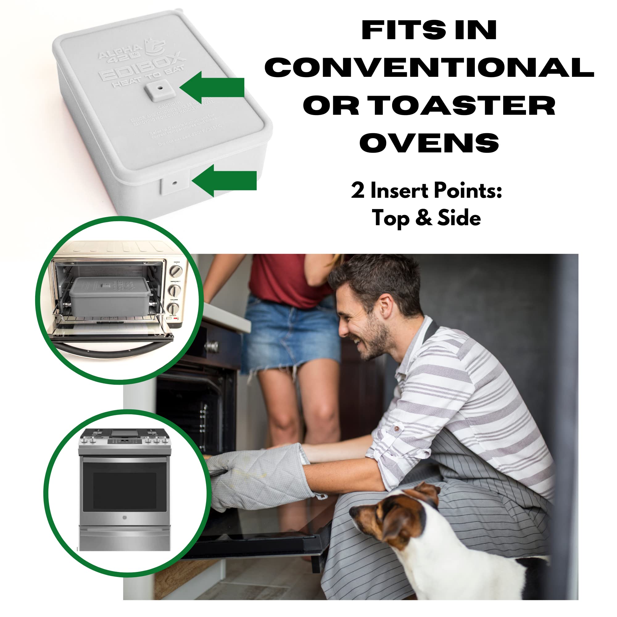 Premium Decarboxylator Box for Herbs - Silicone Decarb Machine for Perfect Decarboxylation | Compatible with Butter Makers & Oil Infusers | Essential Baking Accessory for Homemade Edibles & Cannabis Cooking