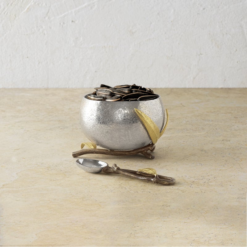 Premium Zen Garden Nut Bowl with Spoon - Elegant Snack Serving Dish for Parties, Home Decor & Mindful Relaxation