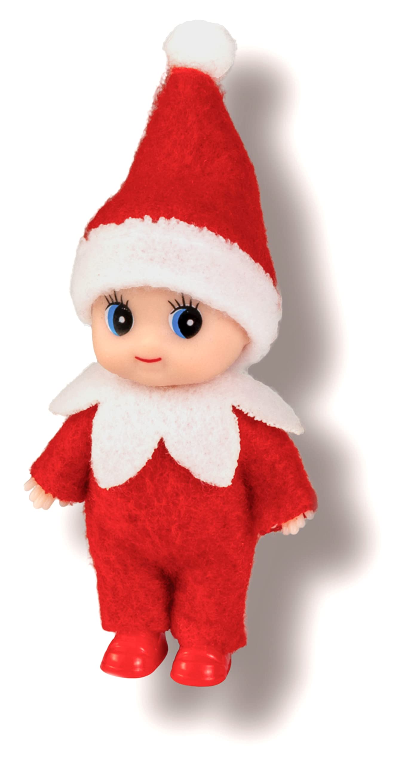 Christmas Elf Doll in Red Jumpsuit - Perfect Holiday Gift for Babies