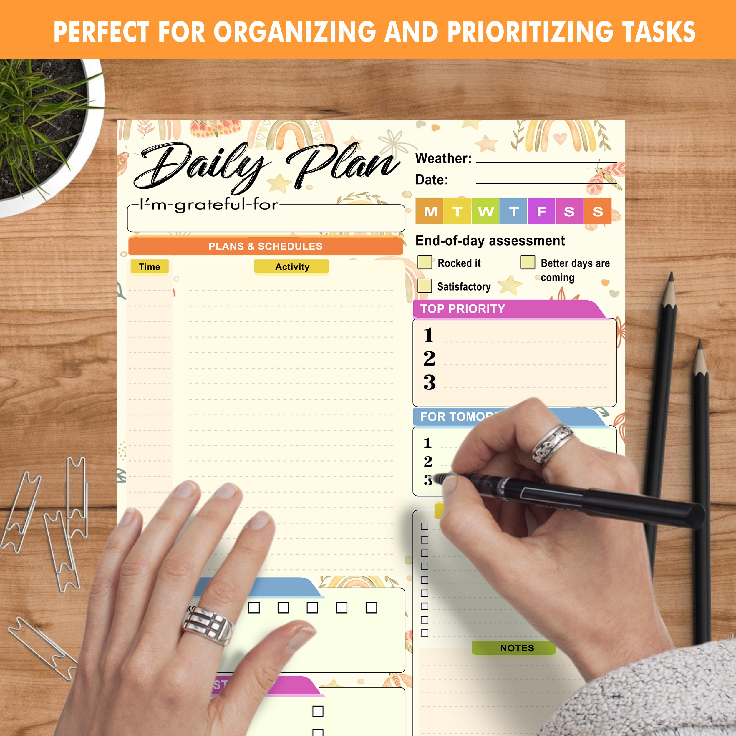 2025 Daily Planner Notepad - 52 Sheets 8.5