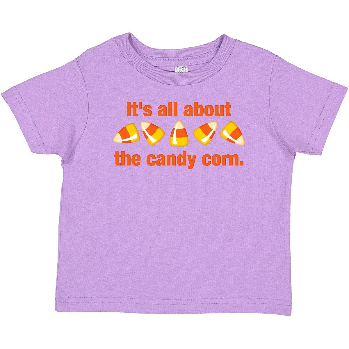 Inktastic All About The Candy Corn Baby T-Shirt - Cute Halloween Outfit for Infants & Toddlers - Perfect for Trick-or-Treating, Photo Shoots & Fall Festivals