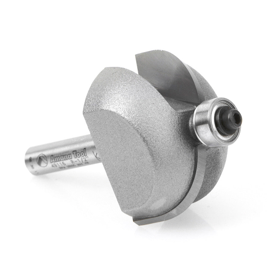 Amana 49116 Cove Bit with 1/2 Radius & 1/4 Shank - Premium Router Bit for Woodworking, Cabinetry & DIY Projects