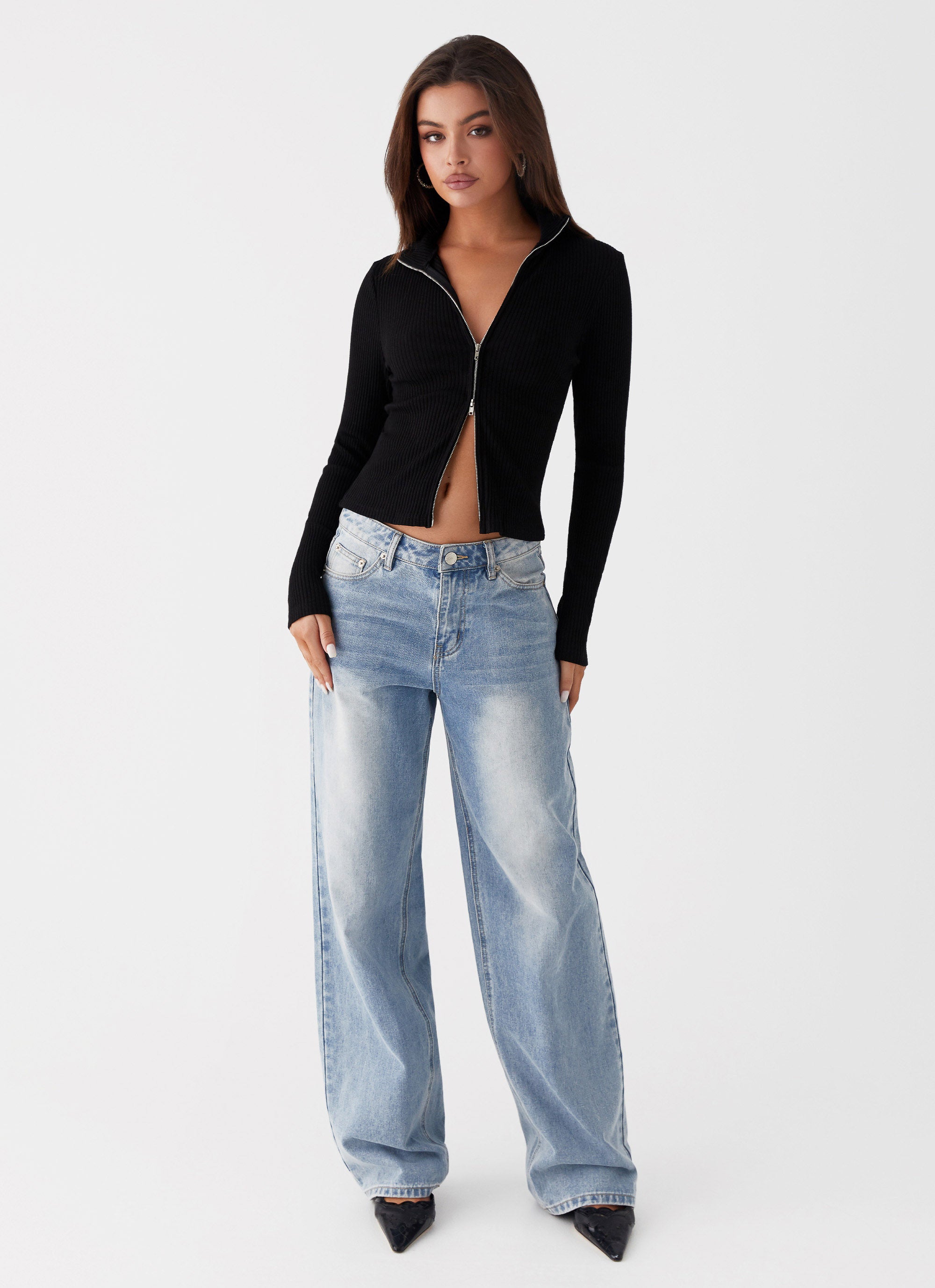 Barbara Women's Long Sleeve Casual T-Shirt - Black | Comfortable Stretch Fabric for Everyday Wear, Work & Layering