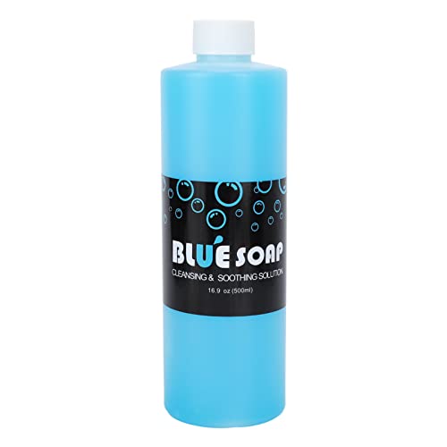 Brrnoo Tattoo Blue Soap - Antibacterial Cleansing Liquid Soap for Tattoo Aftercare, Hand Washing & Skin Care | Gentle, Refreshing & Soothing Formula | Perfect for Tattoo Healing, Home, Office & Salon Use