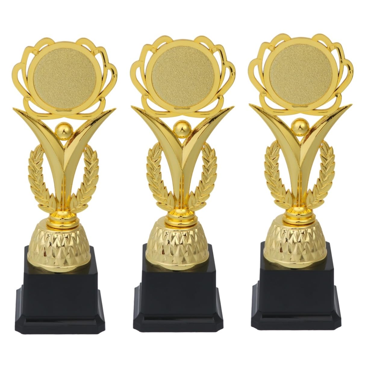 Mipcase 3-Pack Reusable Mini Trophies for Kids - Award Ceremony Toys, Plastic Trophies for Classroom Rewards, Sports Achievements & Birthday Party Prizes