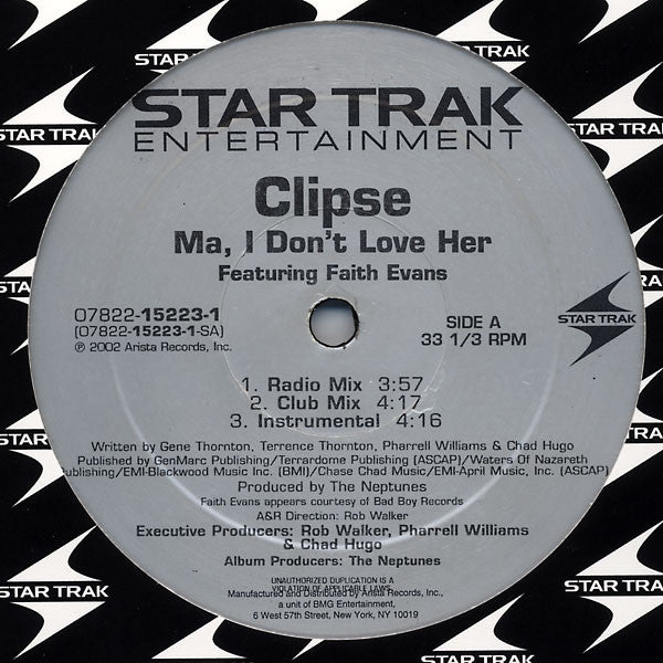 Clipse & Faith Evans – Ma, I Don't Love Her CD | Star Trak Entertainment | 07822152231 | Hip-Hop & R&B Music | Perfect for Relaxation & Road Trips