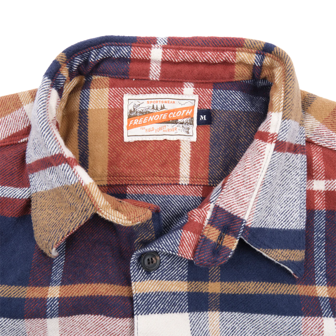 Freenote Benson Gold Plaid Shirt for Men - Stylish Casual Button-Up for Work, Date Night & Outdoor Adventures